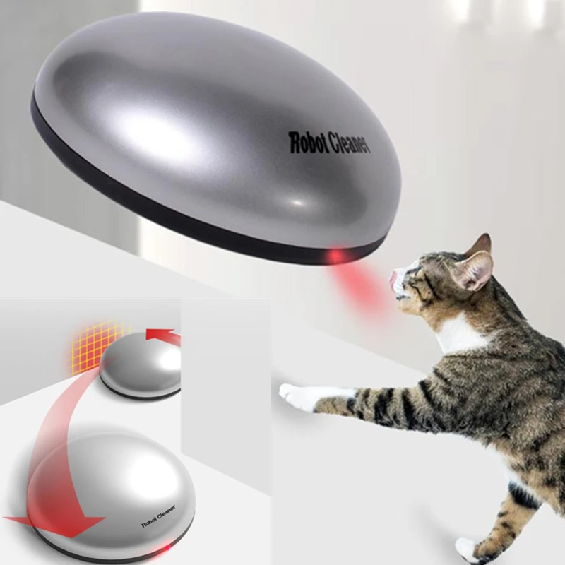 

Interactive Cats Chasing Toy Funny Cat Sweeping Robot Pet Dog Cat Hair Cleaner Electric Hair Sucker Pets Household Removal Artif