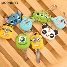 MOONBIFFY мультяшный аниме милый чехол для ключей кошелек с цепочкой силиконовый чехол для ключей милый защитный крючок на кошелек 1119