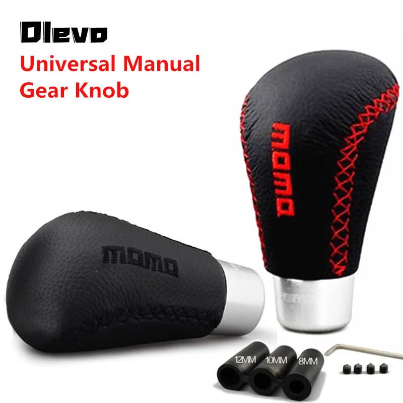 Universal MT PU Leather MOMO Manual Gear Shift Knob Gearshift Shifter Stick Lever Headball Pen ARM for TOYOTA Volkswagen | Автомобили и