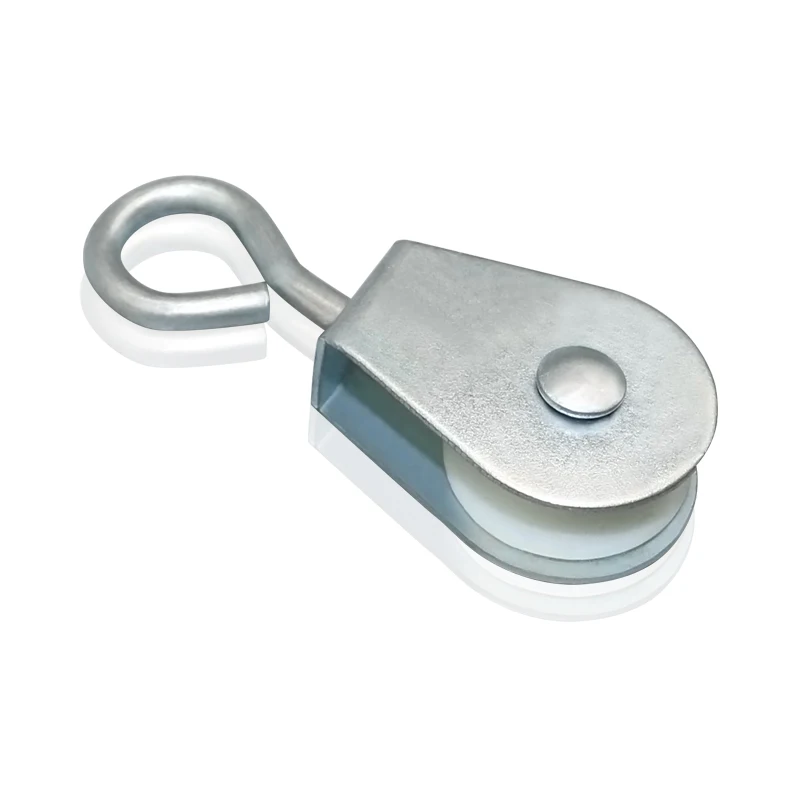 1pcs Swivel Pulley Sheave Rigging Metal Shell Nylon Wheel Lift Hoist Rope Hanging Lifting Wheel