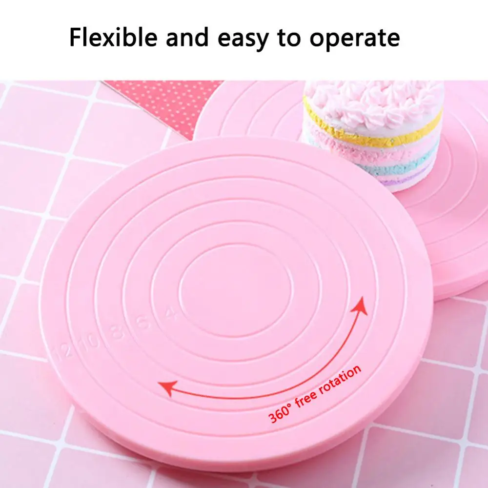 14cm DIY Rotating Cake Turntable Revolving Cake Decorating Stand Platform Decorating Tool Cookie Biscuits
