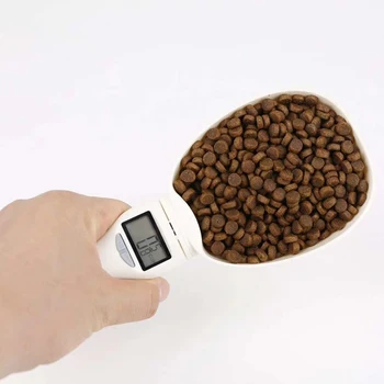 

800g/1g Pet Food Scale Cup For Cat Feeding Bowl Kitchen Scale Spoon Measuring Scoop Cup Portable With Led Display