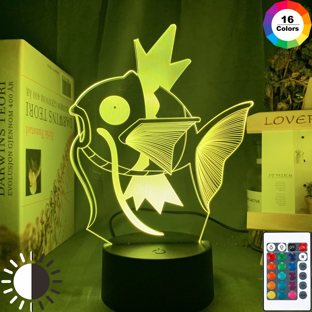 3d Светодиодная лампа Go Magikarp детский ночной Светильник для детской спальни