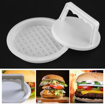 

Hamburger Meat Press Tool Multifunctional Kitchen Cooking Tool Round Shape Food Grade PP DIY Meat Burger Maker Mold