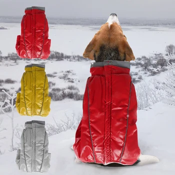 

Pet Winter Dog Cloth For Small Boy/Girl Dog Waterproof Puffy Pet Coat Jumpsuit Reflective Pet Dog Snow Overalls
