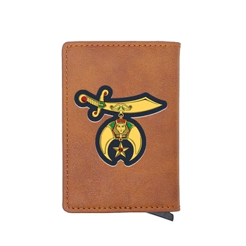 

Classic Shriners Emblem Digital Printing Card Holder Wallet Freemason Men Women Leather Rfid Aluminum Short Purse
