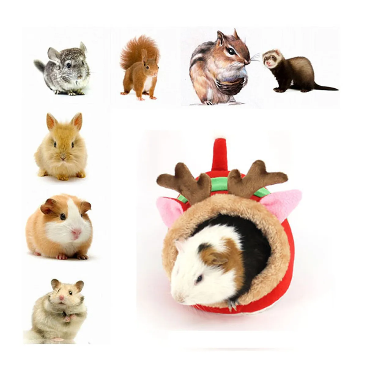 

Cute Hamster House Winter Warm Animal Pet House Rodent/Guinea Pig/Hedgehog/Hamster/Rabbit Nest Accessories Клетка Для Хомяка