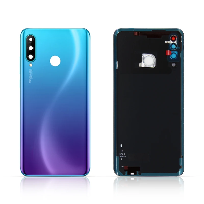 Для huawei P30 Lite крышка батареи+ камера Стекло Объектив 24MP/48MP для huawei nova 4e задняя дверь Замена Ремонт Запчасти