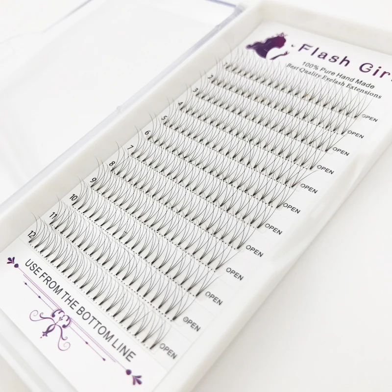 

Flash Girl NATURAL Pre Made Fans Eyelashes Extension 3D 8-15mm Mix Volume Eyelash Good qualityProfessional Eyelash Extension