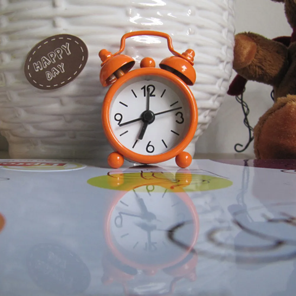 Настольные часы, креативные милые мини металлические маленькие часы-будильник, электронные маленькие часы-будильник, Громкий будильник, despertador будильник# L5