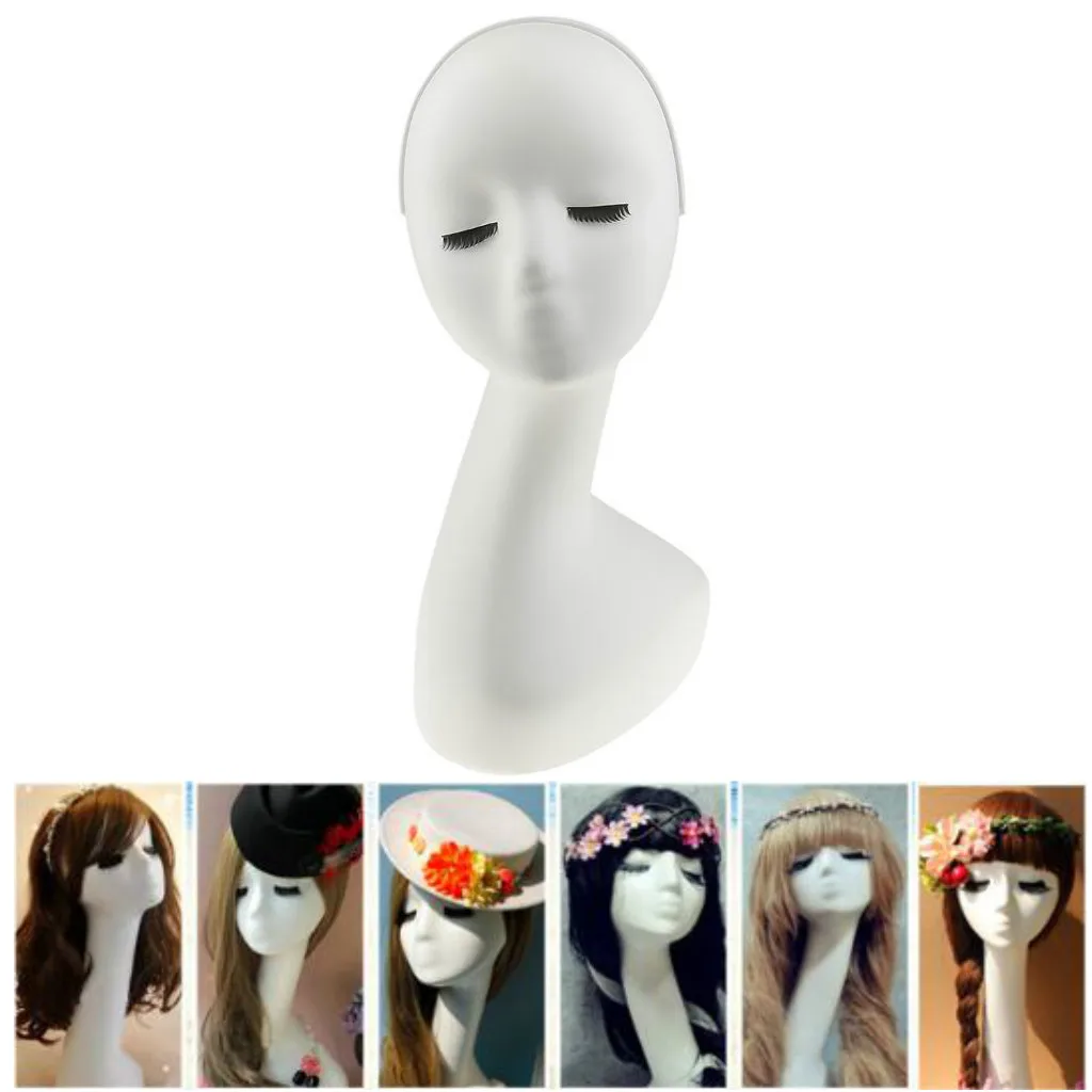 Women Mannequin Head Wigs Display Stand Scarf Hat Display 44cm