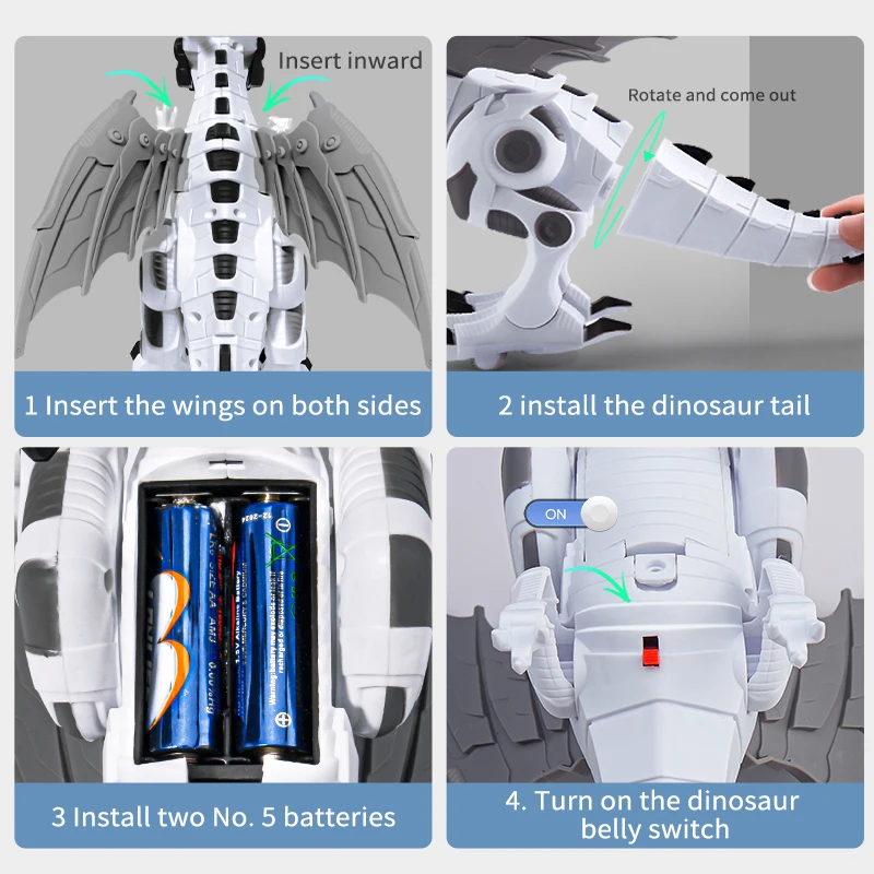 Children Dinosaurs Electric Toy Kids Educational Interactive Cool Lighting Dinosaur Animals Robot Toys For Boy 6