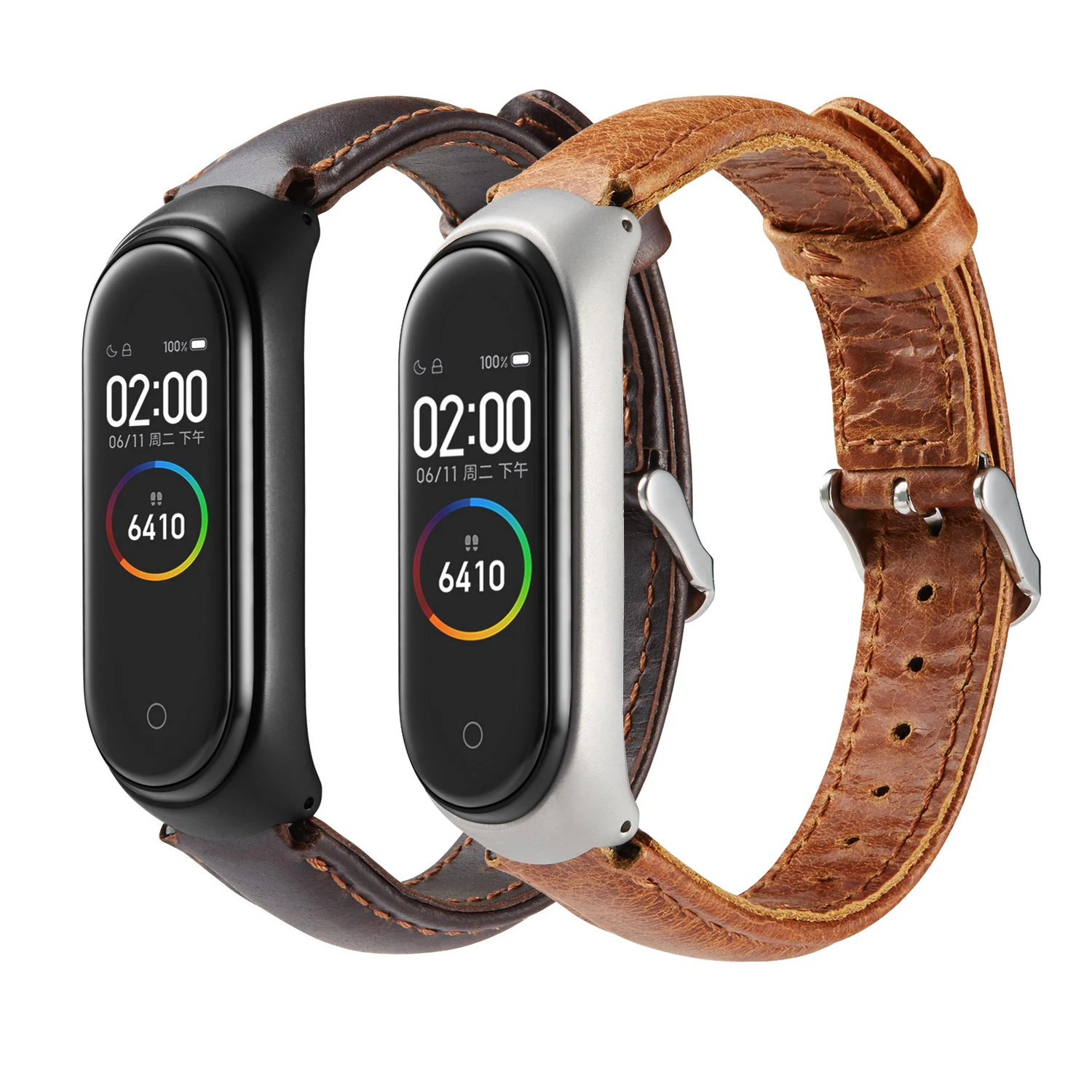 Кожаный ремешок для Mi Band аксессуары браслет Xiaomi 4 3 Ventage из натуральной кожи
