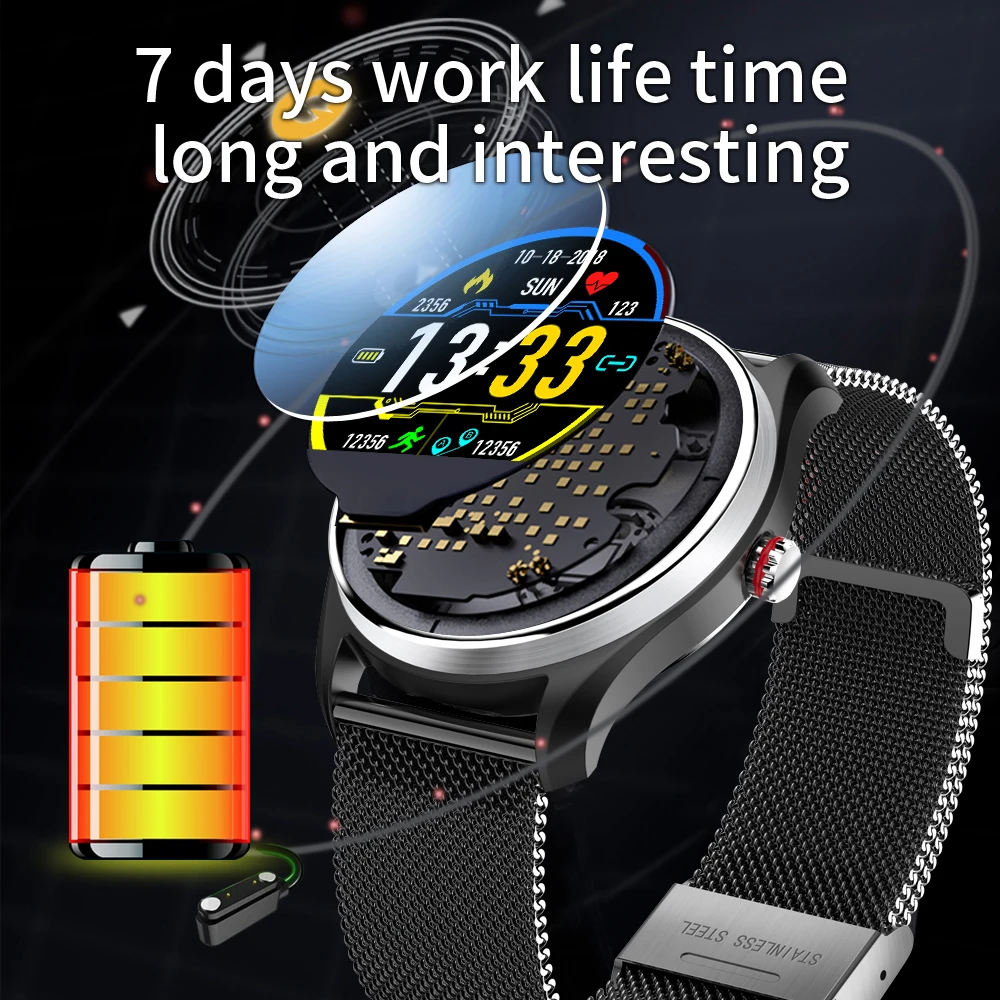  Cobrafly MX9 Smart Watch Men ECG+PPG HRV Heart Rate Blood Pressure Monitor with IP68 Waterproof Sma - 4000045231228