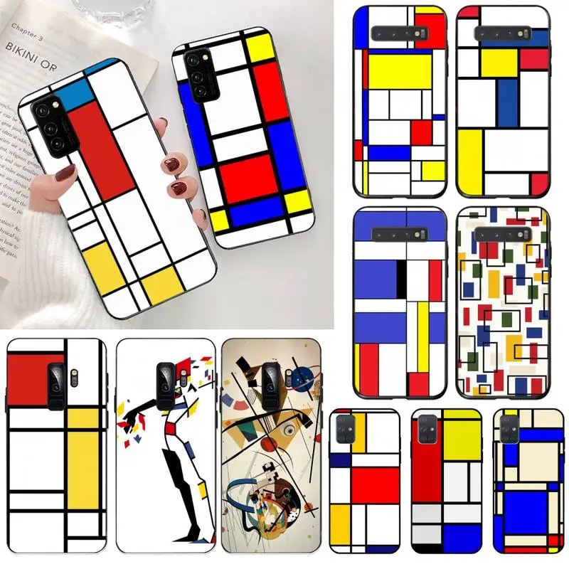 Bauhaus стильный абстрактный чехол для телефона piet mondrian Samsung S20 plus Ultra S6 S7 edge S8 S9 S10 5G lite