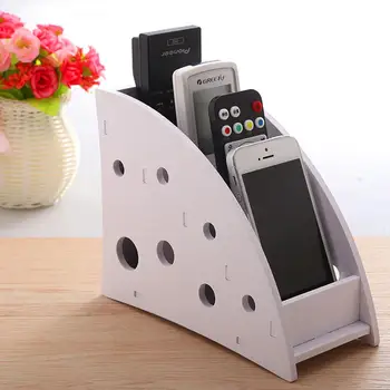 

Storage Box Eco-friendly Plastic Wood TV Air Conditioner Remote Control Holder Home Office Sundries Storage Case Desk Organizer