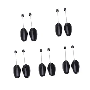 

5 Pairs Adjustable Men Plastic Spring Shoe Stretcher Durable Black Shoes Holder For Boots Shoe Extender Support Keeper