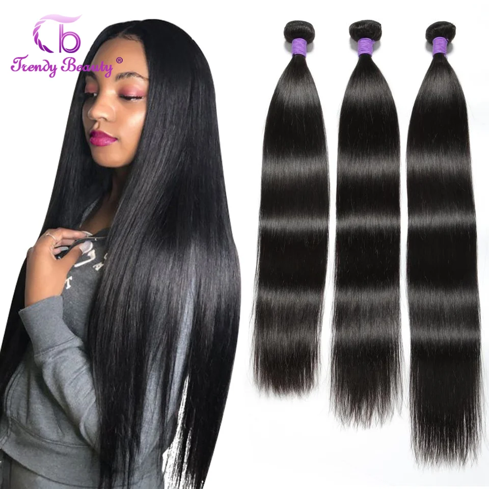 Brazilian Straight Hair 3 4 Bundles 100 Human Hair Bundles Non Remy 28 30 Inches Double Weft Free Shipping Trendy Beauty Hair Hair Weave Bundles Hair Weavehair Free Shipping Aliexpress