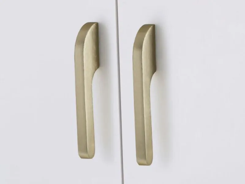 Brushed Brass  Factory Price Furniture Handle  Kitchen Cabinets special design Pulls cupboard arched handle Rome Stylish Aluminum  drawer pulls  