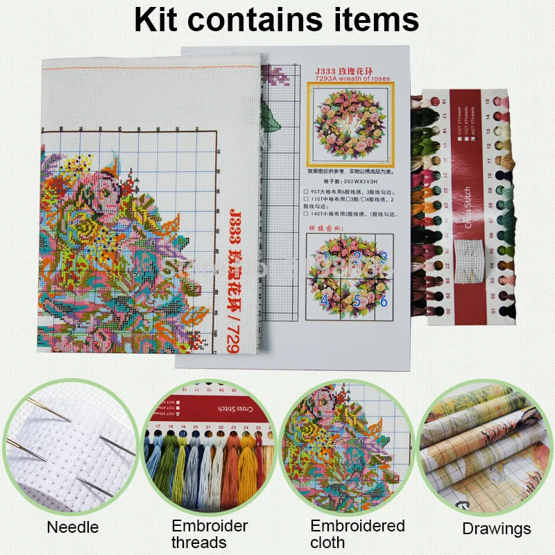 Набор для вышивки крестиком в европейском стиле|cat cross stitch kit|counted kitsprinted |