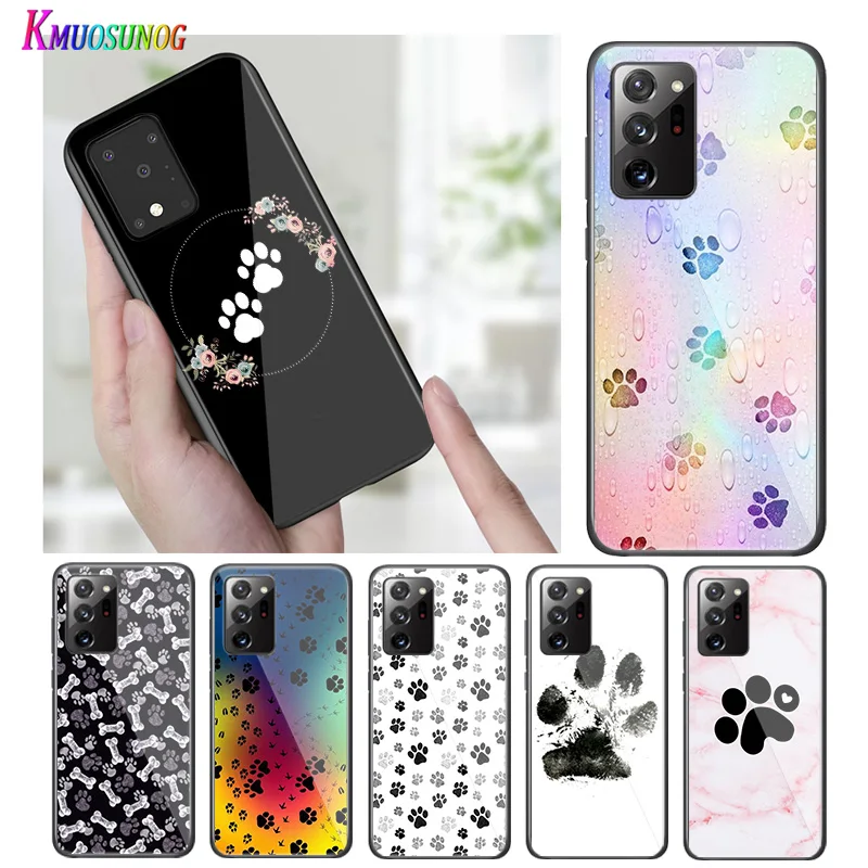 Яркий черный чехол для телефона Best Friends Dog Paw Samsung S20 Ultra Plus A91 A81 A71 A51 A41 A31 A21 A21S A11 5G |