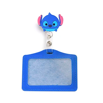 

Silicone Stitch Retractable Nurse Badge Reel Clip Cute Cartoon Super Hero Coffee Mickey Fashion Students ID Card Badge Holder