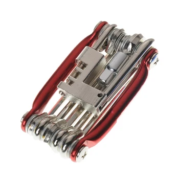 

11-in-1 Bicycle Multifunctional Chain Detacher Cutter Allen Hex Keys Screwdriver Tools Bike Repair Tool Alloy Steel 4 Colors