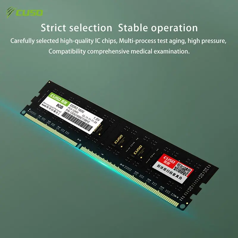 CUSO 메모리 DDR3 DDR4 데스크탑 메모리, PC 데스크탑용, 3200MHZ, 16GB, 8GB, 4GB, 2666MHZ, 1600MHZ