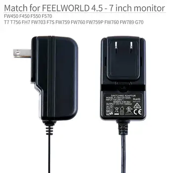 

Feelworld DC 12V 1.5A Switching Power Supply Home Power Adapter for 100V 240V AC 50/60Hz for Feelworld F570 T7 T756 FW759 FW759P