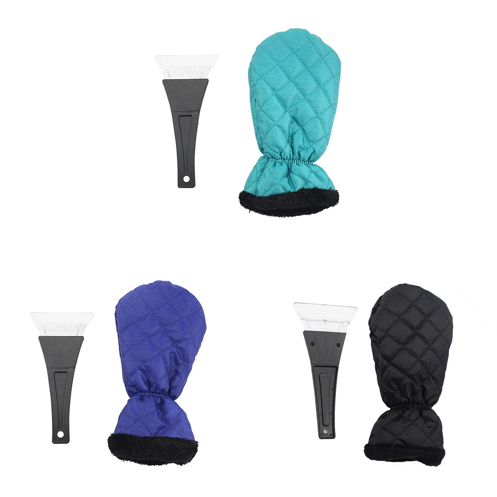 

Thickened waterproof snow removal snow shovel for ice scoop trucks with warm gloves Outdoor Car-stying Scraper Removal gloves