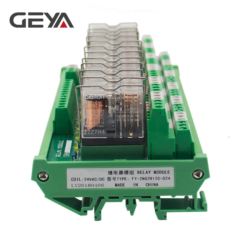Релейный модуль Omron GEYA 2NG2R 12 канальный 2NO 2NC 12VDC 24VDC DPDT печатная плата|Реле| |
