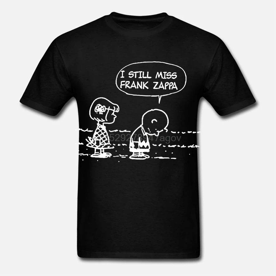 Мужская черная футболка I still miss frank zappa футболки одежда |
