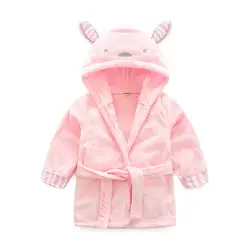 Фланелевый Халат Новый стиль милый кролик теплые женские халаты детский халат с изображением животных Детский спортивный костюм