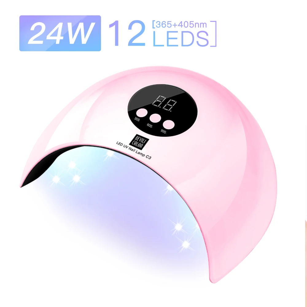C3 Pink UVLED лампа для ногтей с 36 светодиодами для маникюра гель Сушилка для ногтей сушильная лампа для полировки ногтей 30 s/60 s/90 s автоматический датчик маникюрные инструменты - Цвет: C3 Pink