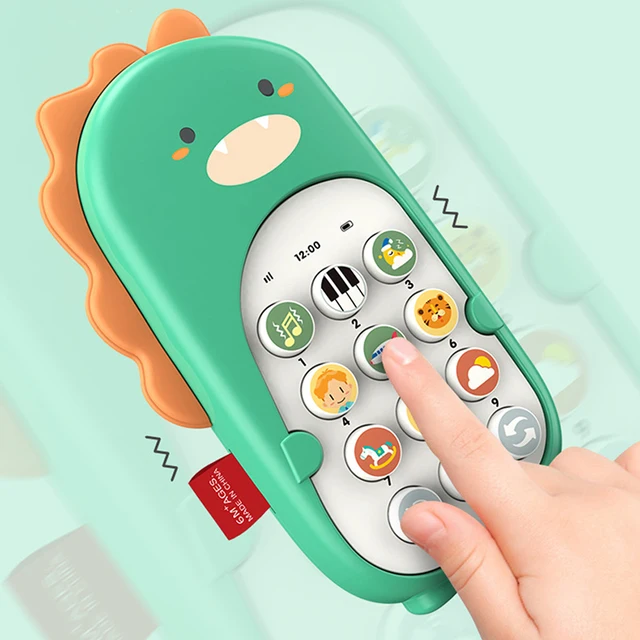 Baby Phone Toys Bilingual Telephone Teether Music Voice Toy Early Educational Learning Machine Electronic Toys with Light Gifts 4