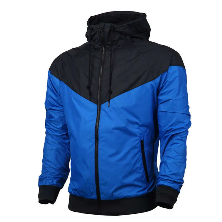 CYSINCOS Осенняя модная мужская ветровка, куртка для фитнеса, одежда для бега, Студенческая Повседневная Свободная куртка с отворотом и капюшоном, пальто