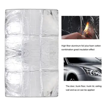 

Thick Aluminum Fiber Muffler Cotton Car Auto Fender Heat Sound Deadener Insulation Mat Foil Sticker Shield Mat Car-Styling