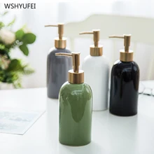 1Pcs 420ml ceramic soap bottle kitchen hand soap bottle cosmetic shampoo shower gel bottle home hotel outdoor travel bottle
