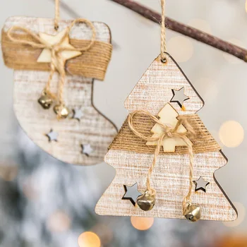 

Christmas Bell Wooden Hanging Card Christmas Tree Decorations Innovative Wooden Hanging Card Christmas Decoration m
