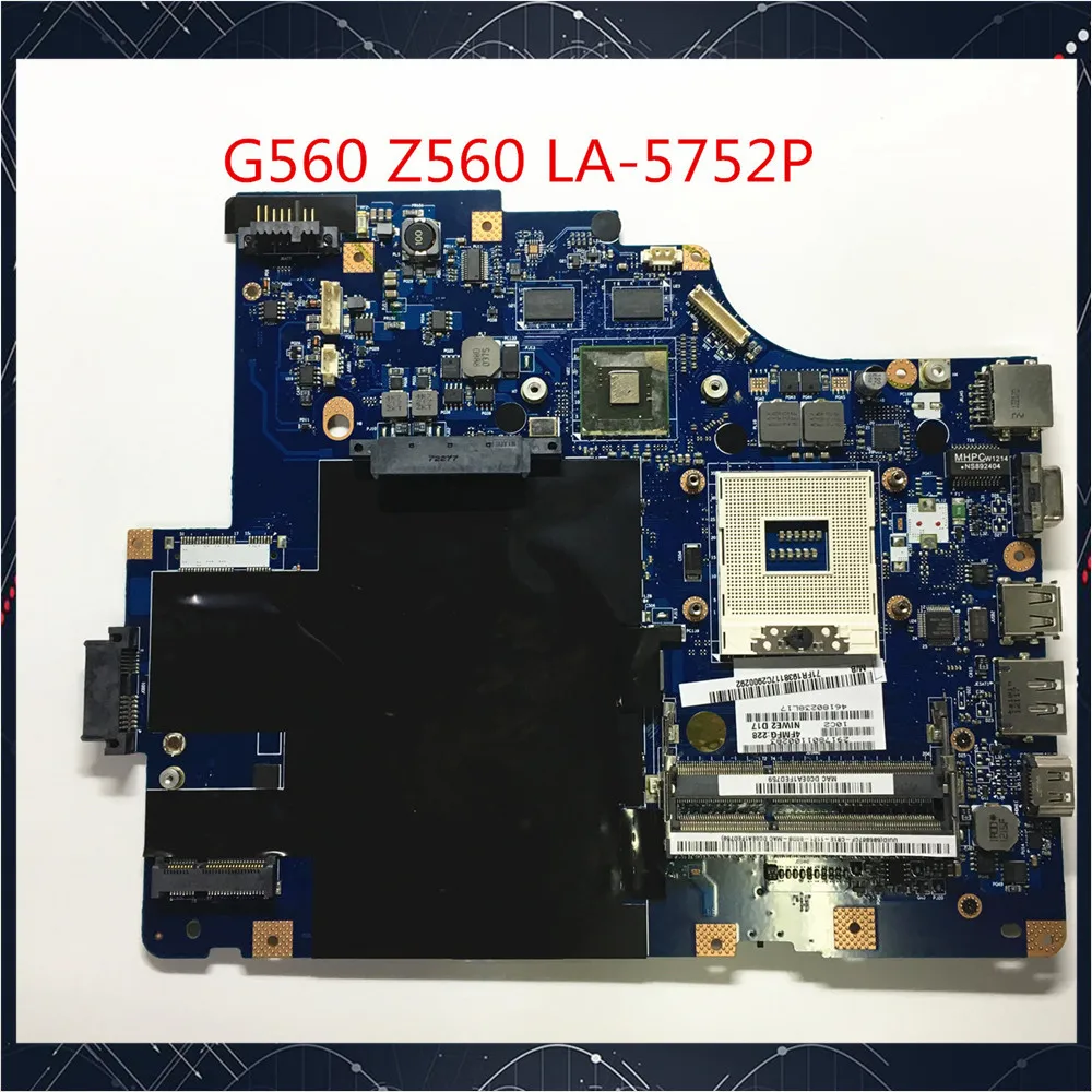 

MLLSE original For Lenovo G560 Z560 Laptop motherboard NIWE2 LA-5752P Mainboard with Video card 100% tested Good working