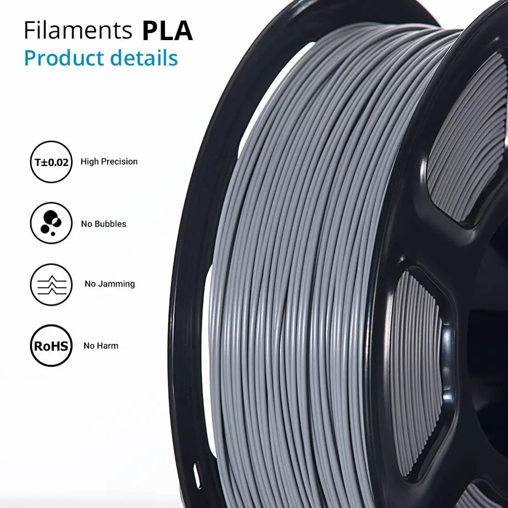 TOPZEAL 3D принтер PLA Филамент 1.75мм мерная точность +/ 0.02мм 1кг 343м печатный материа