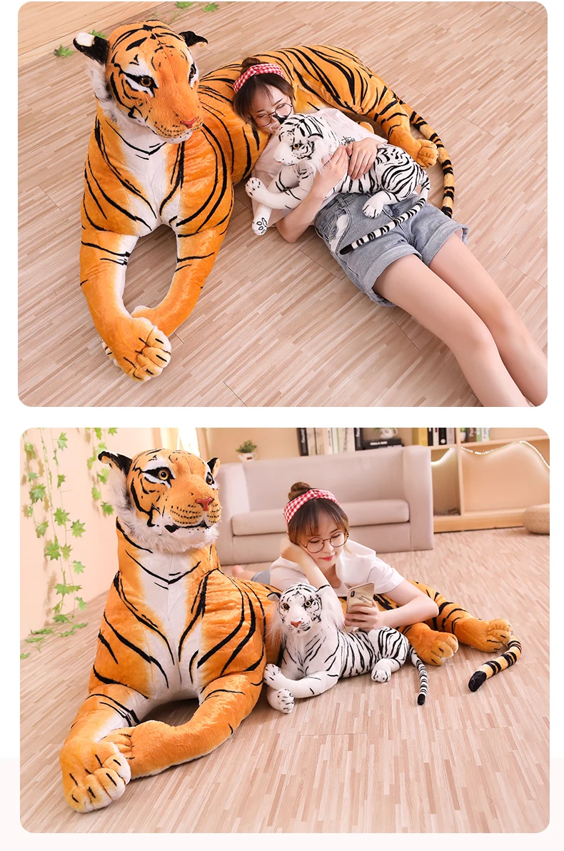 Simulation Tiger Doll Animal Plush Toy Cute Northeast Tiger Doll Brown Tiger Childen Birthday Gift Home Decor 67inch 170cm DY50715 (5)