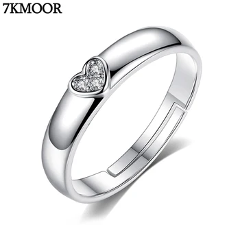 7KMOOR Bague corazón Para las mujeres 2021 anillos De plata De ley 925 AAA Zircon anillo De dedo Alianzas De Boda Para Parejas кольцо