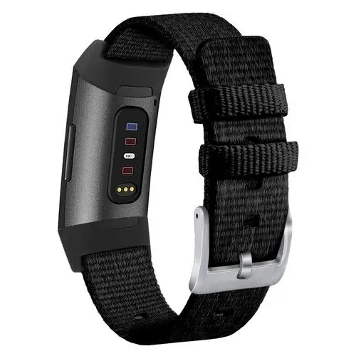 Для Fitbit Charge 3 баллистический долговечный, в стиле милитари Nato тканевый нейлоновый ремешок для часов армейский спортивный ремешок для часов для 007 James Bond ремешок для часов - Цвет: Black