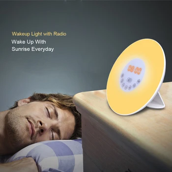 

LED Light Alarm Clock Multi-Function Colorful Night Light Fm Radio Digital Clocks For Bedroom