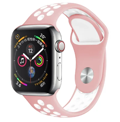 Band for Apple Watch 5 4 3 2 1 42MM 38MM soft Breathable strap Silicone Sports bands for Nike+ Iwatch series 5 4 3 40mm 44mm - Цвет ремешка: 15