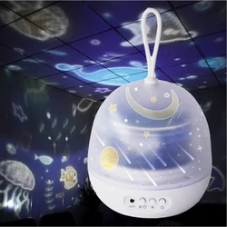 Children Star Projector Led Lights Wedding Usb 360-Degree Rotating Star Night Light Christmas Gifts Birthday Paty Decor Lamp