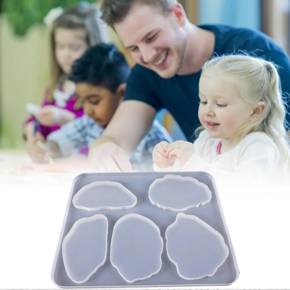 

DIY Crystal Epoxy Glue Mold Irregular Coaster Mold Silicone Mold Resin Mold Irregular Coaster Pendant Mold Process Safety