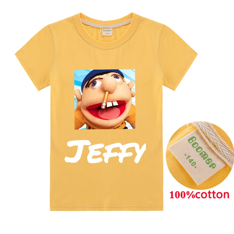 Г. Новая детская одежда Jeffy футболки для мальчиков с забавным принтом gormiti свитер для девочек топы для детей, футболки, худи для малышей jojo siwa - Цвет: T1305