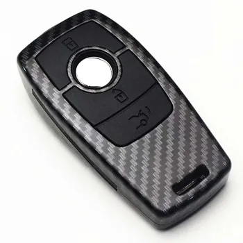 

Carbon Fiber Pattern ABS Cover Case For Mercedes Benz 2017 E-Class E43 W213 E300 E400 Sedan keys with Key Chain Accessories